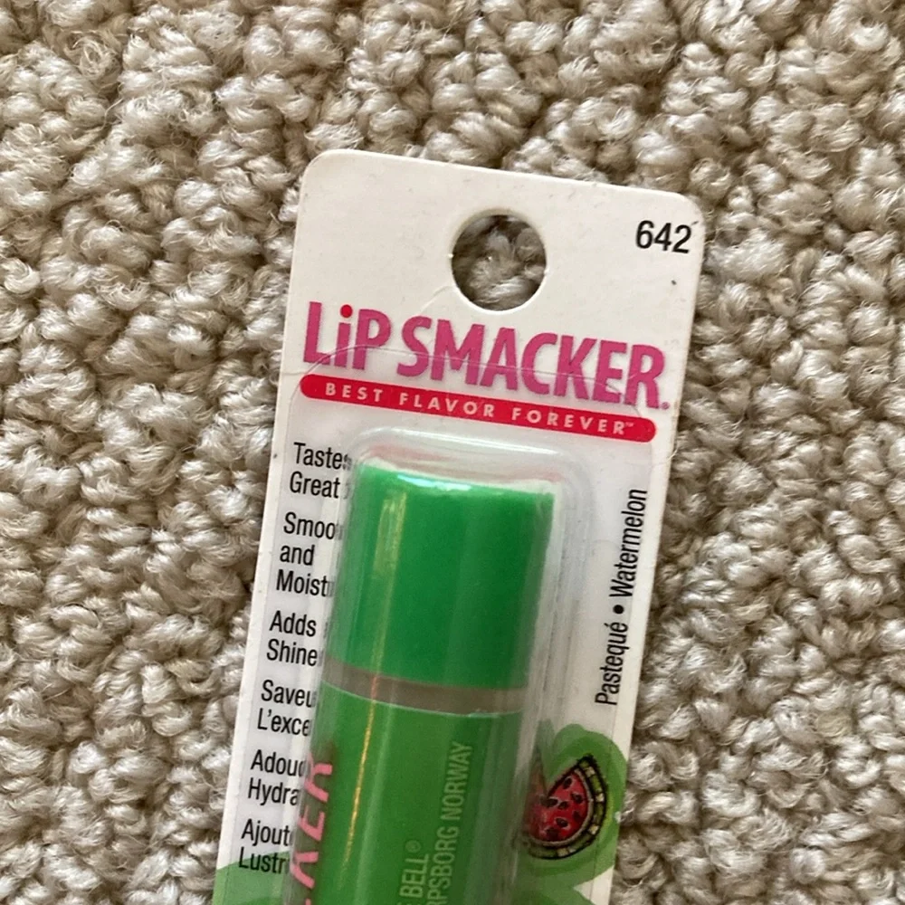NEW Lip Smacker Lip Balm Watermelon Flavor Green 0.14 oz Moisturizer SEALED